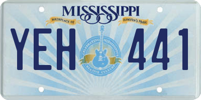 MS license plate YEH441