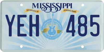 MS license plate YEH485