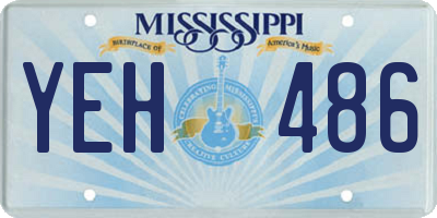 MS license plate YEH486
