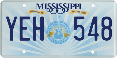 MS license plate YEH548