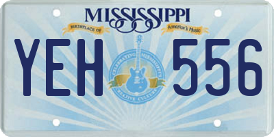 MS license plate YEH556