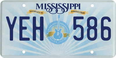 MS license plate YEH586