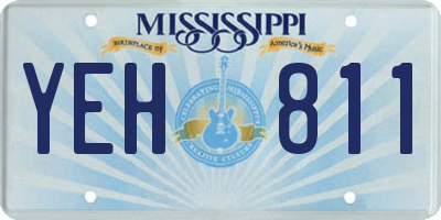 MS license plate YEH811