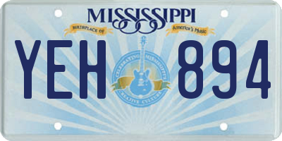 MS license plate YEH894