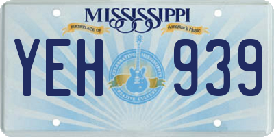 MS license plate YEH939