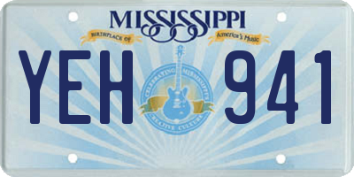 MS license plate YEH941