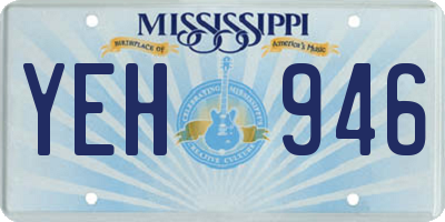 MS license plate YEH946