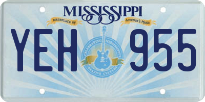 MS license plate YEH955