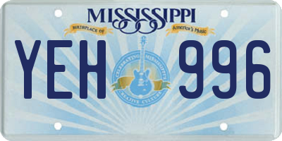 MS license plate YEH996