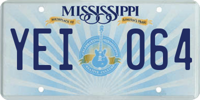 MS license plate YEI064