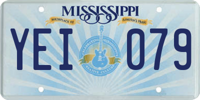 MS license plate YEI079