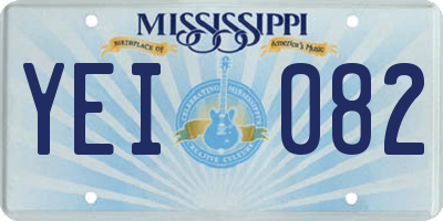 MS license plate YEI082