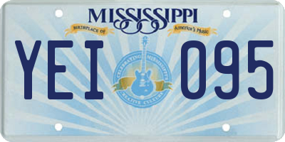 MS license plate YEI095