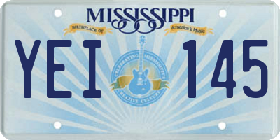 MS license plate YEI145