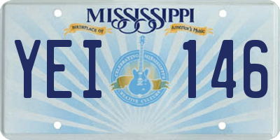 MS license plate YEI146