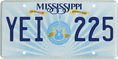 MS license plate YEI225