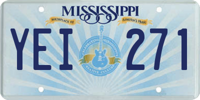 MS license plate YEI271