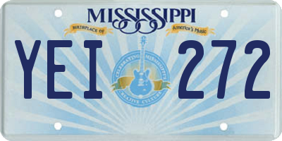 MS license plate YEI272