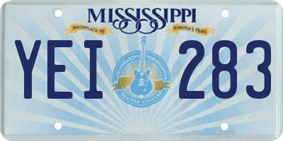 MS license plate YEI283