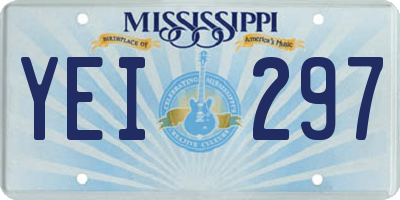 MS license plate YEI297