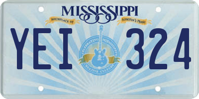 MS license plate YEI324