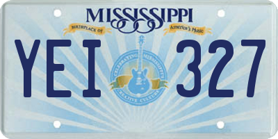 MS license plate YEI327