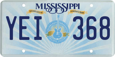 MS license plate YEI368