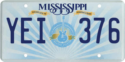 MS license plate YEI376