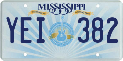 MS license plate YEI382