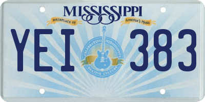 MS license plate YEI383