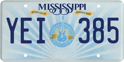 MS license plate YEI385