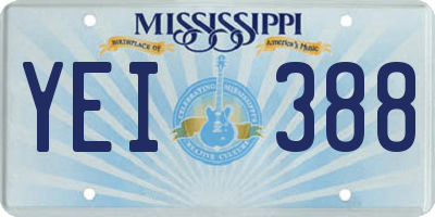 MS license plate YEI388