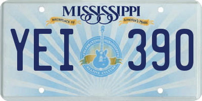 MS license plate YEI390
