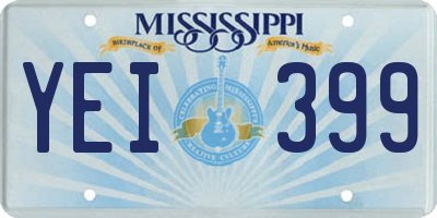 MS license plate YEI399