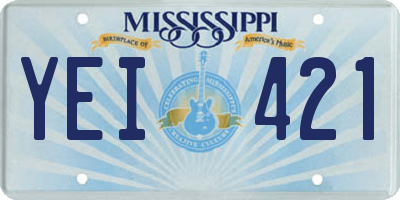 MS license plate YEI421