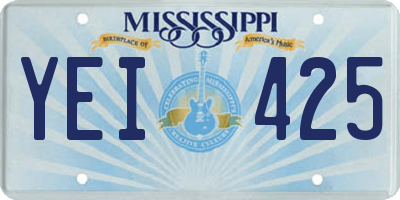 MS license plate YEI425