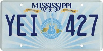 MS license plate YEI427