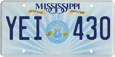MS license plate YEI430