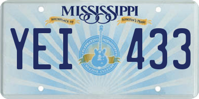 MS license plate YEI433