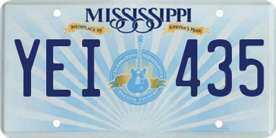 MS license plate YEI435