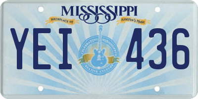 MS license plate YEI436