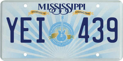 MS license plate YEI439