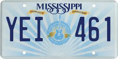 MS license plate YEI461