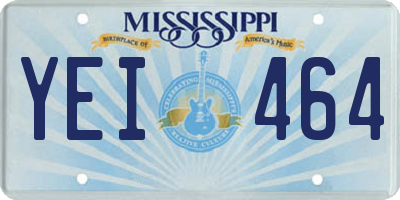 MS license plate YEI464