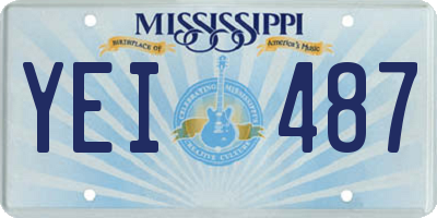 MS license plate YEI487