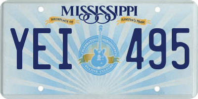 MS license plate YEI495