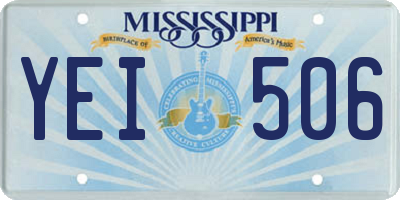 MS license plate YEI506