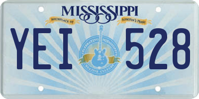 MS license plate YEI528
