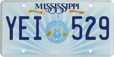 MS license plate YEI529