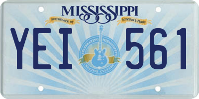 MS license plate YEI561